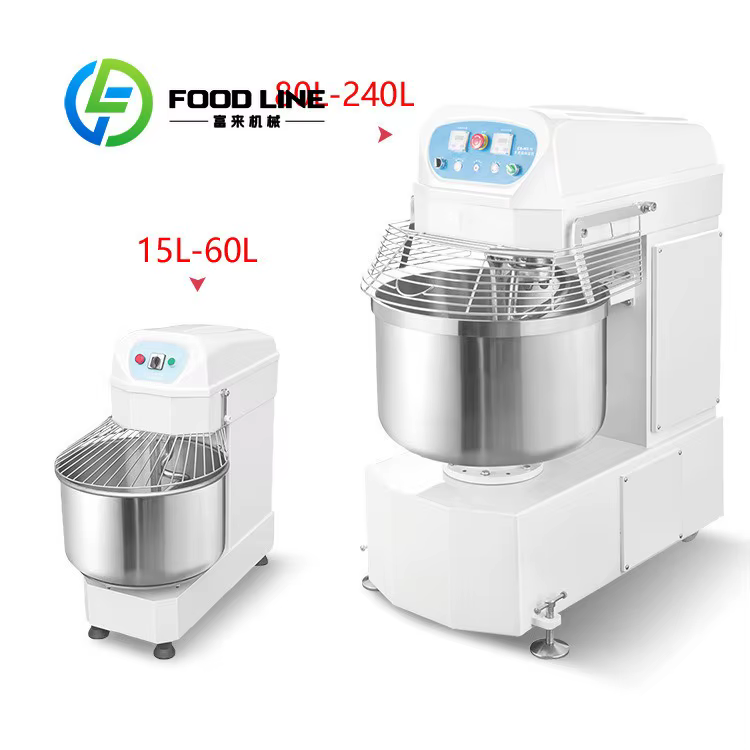 Offre spéciale 5Kg 8Kg 10Kg 25Kg 50Kg 100Kg mélangeur de farine Machine équipement de boulangerie pain électrique spirale pâte mélangeur alimentaire