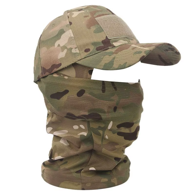 Casquette de baseball tactique camouflage, pour la pêche en plein air, la randonnée, la chasse, les sports, protection solaire, respirante, camouflage, cagoule, demi-masque de ski