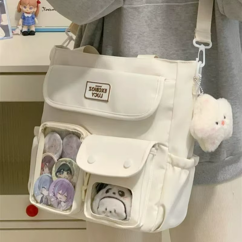 Y2K – sac à bandoulière Ulzzang Ita pour fille fraîche et douce, sac à bandoulière de Style collège japonais Ins, sac de jouets de grande capacité pour les déplacements quotidiens des femmes