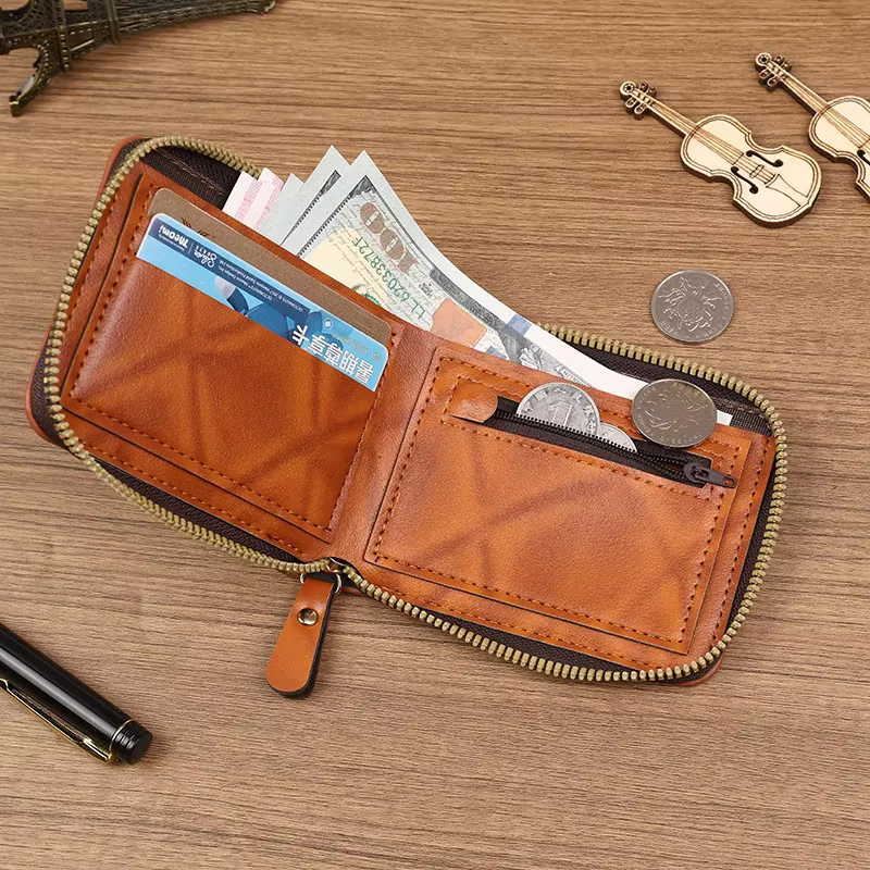 Cuir hommes portefeuille 2025 Dollar prix portefeuille pochette décontractée argent sac à main sac porte-carte de crédit mode nouveau Billetera Hombre