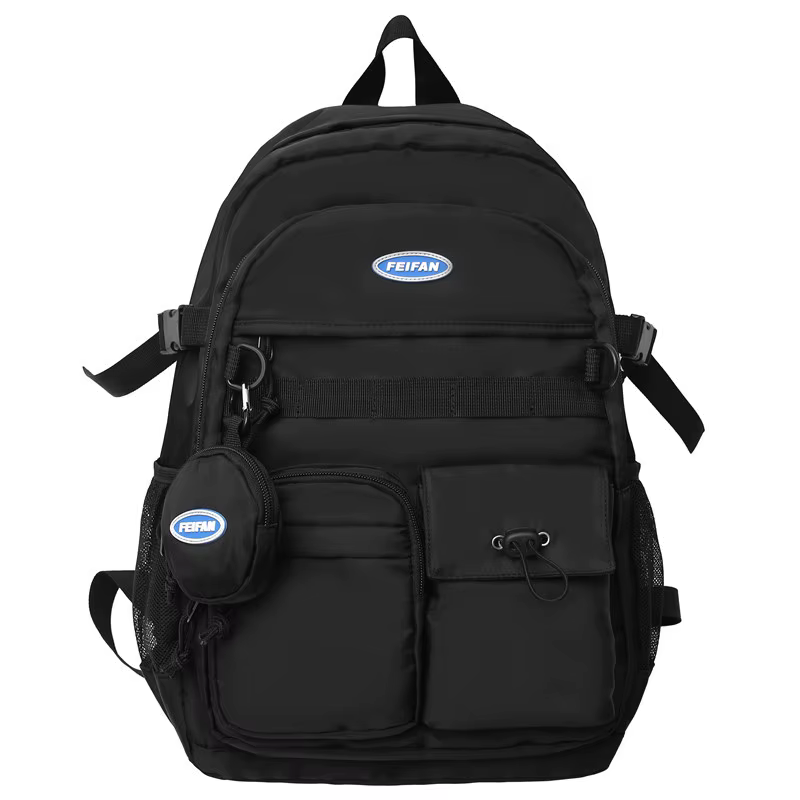 Sac à Dos Noir de Grande Capacité pour Homme et Femme