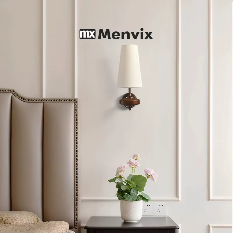 Menvix – applique murale française Vintage en bois massif