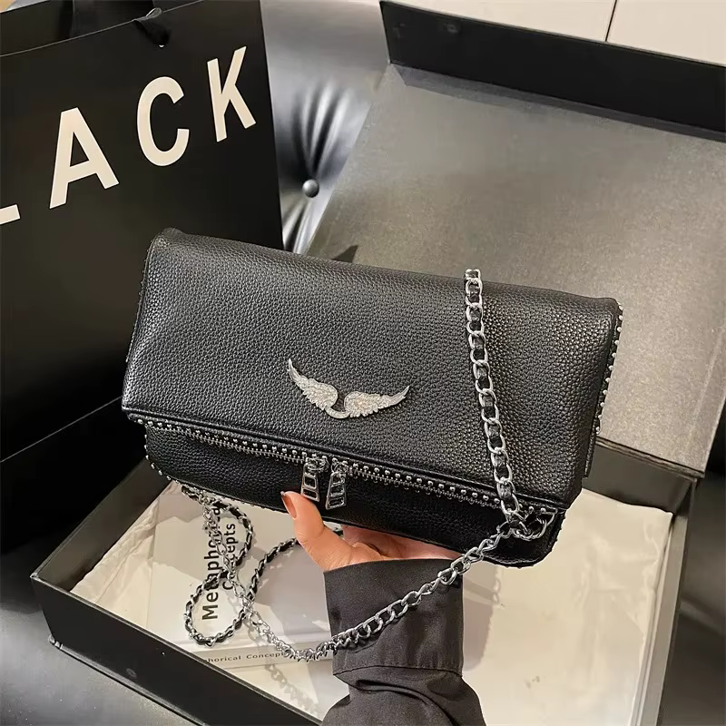 Sac carré à bandoulière de style français pour femme