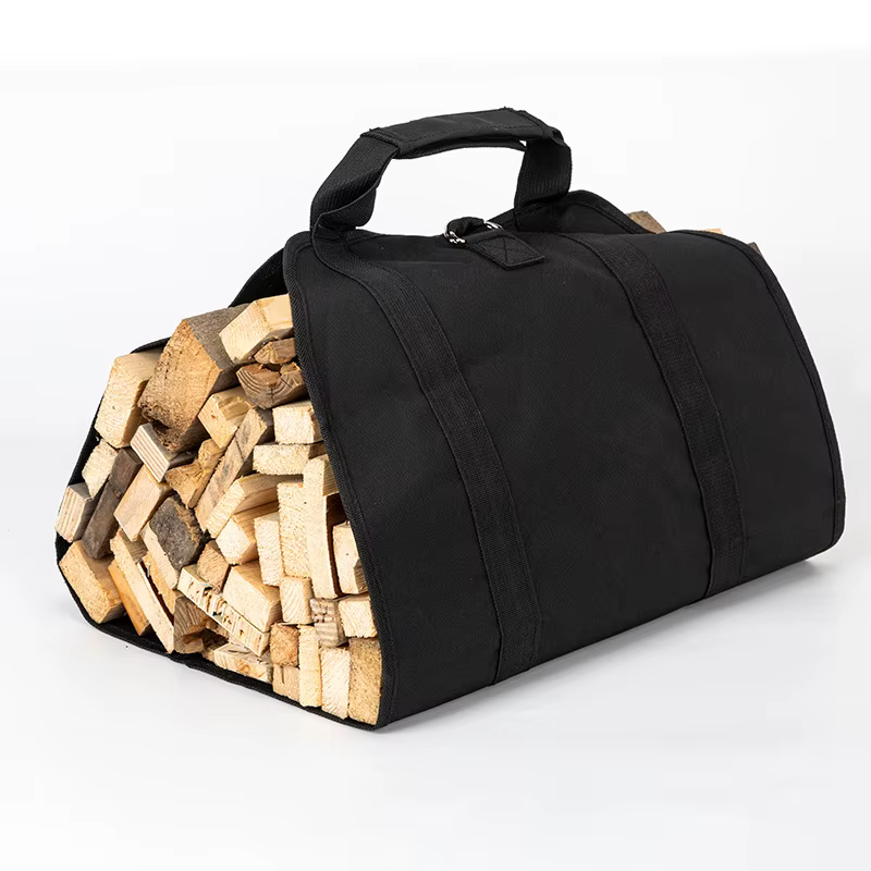 Sac de rangement portable et durable pour bois de chauffage