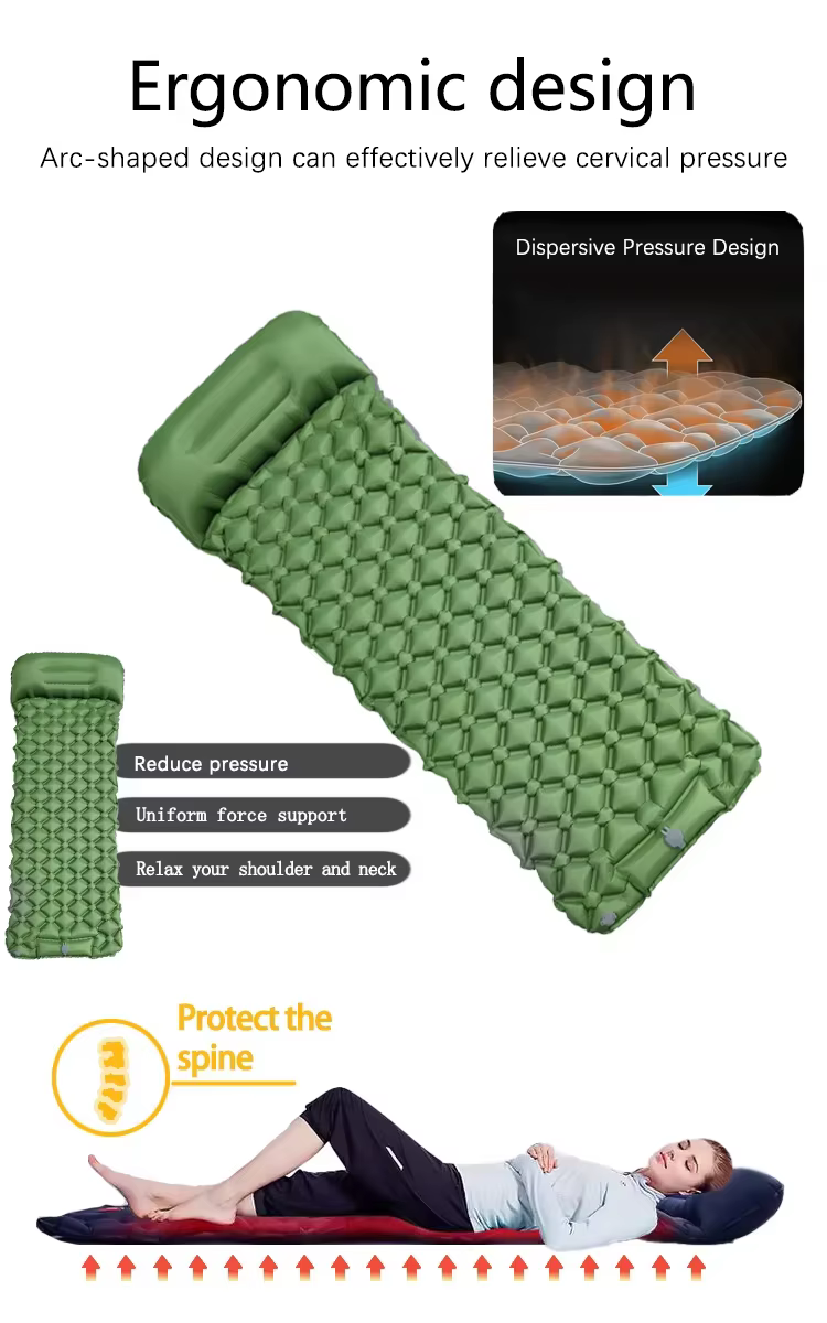 Matelas de camping gonflable ultra confortable