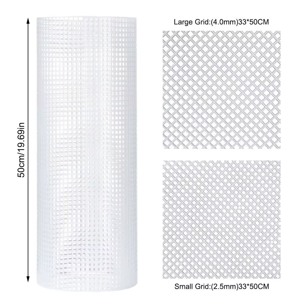 Feuilles de toile en maille plastique durable pour sacs DIY