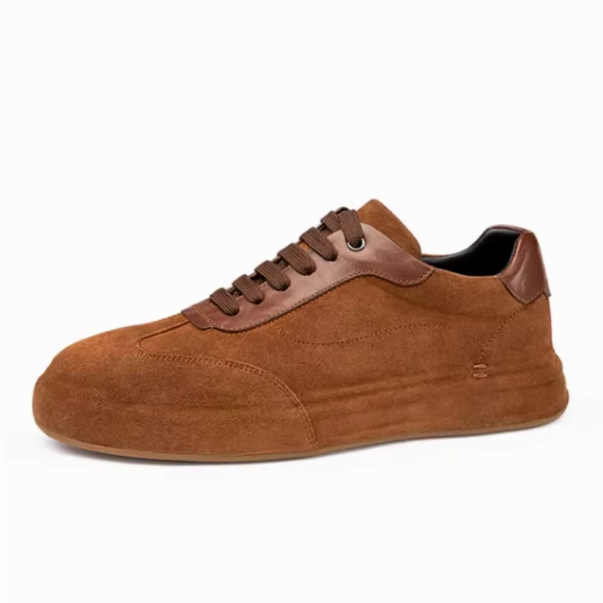 Mocassins légers en daim pour hommes, nouvelle formation allemande, planche en cuir véritable, ponçage, loisirs, sport, chaussures en cuir tendance, printemps