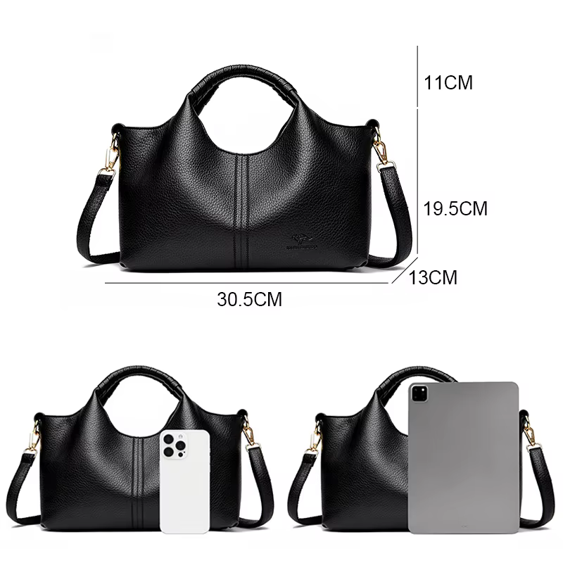 Sac fourre-tout en cuir authentique pour femmes, fourre-tout de luxe de grande capacité, sacs à bandoulière diagonale à une épaule, sac à main Simple à la mode