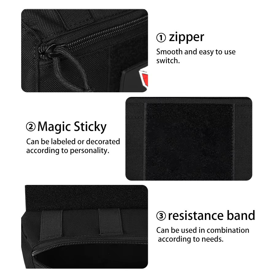 Sac de rangement pour petits objets d'extérieur, pouvant être fixé aux accessoires d'équipement, sac polyvalent léger et portable