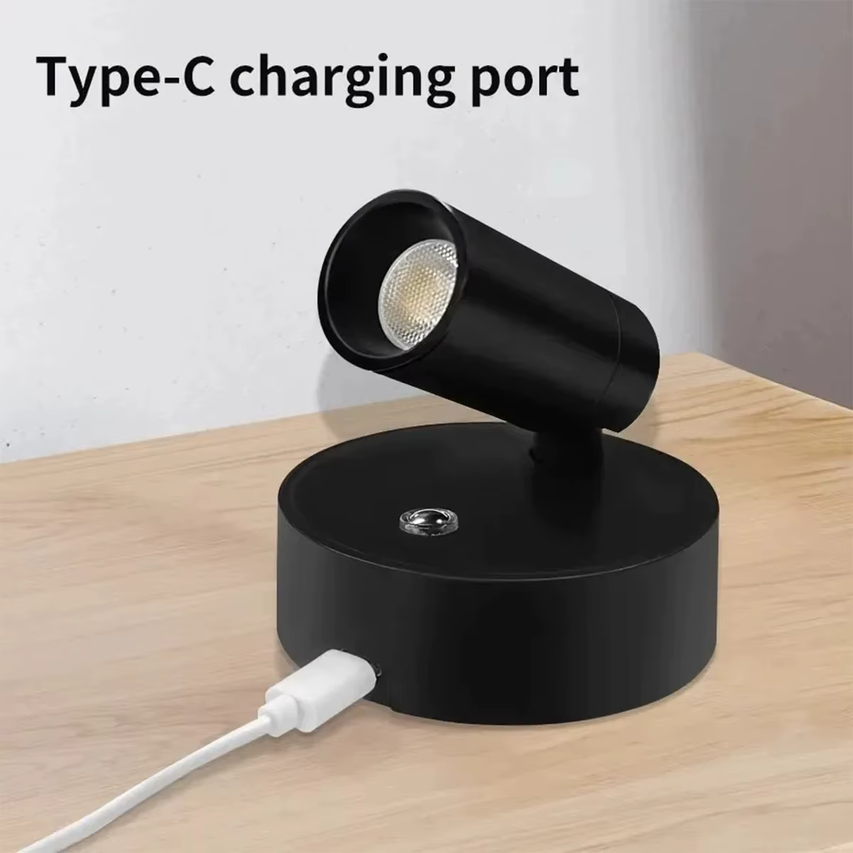 Applique murale LED sans fil, Rechargeable par USB, projecteur tactile à intensité variable, magnétique pour chambre à coucher, lecture de chevet, type C