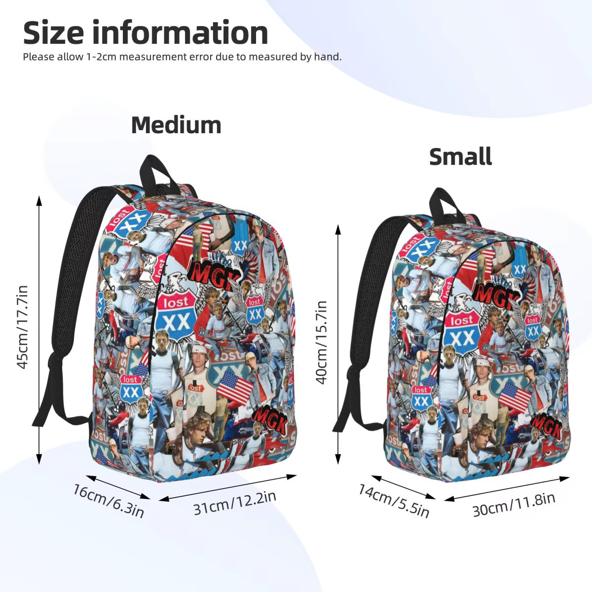 MGK Lost Americana Tour 2025-2026 sac à dos adolescent Durable lycée travail sac à dos pour hommes femmes ordinateur portable sacs en toile