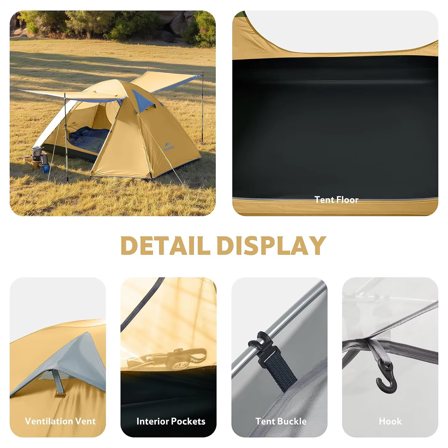 Tente de camping Naturehike Bleik pour 2 personnes