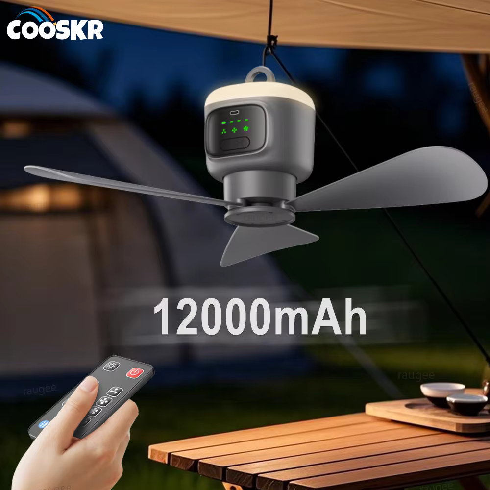 12000mAh ventilateurs de plafond portables ventilateur de Camping en plein Air tente circulateur d'air refroidisseur