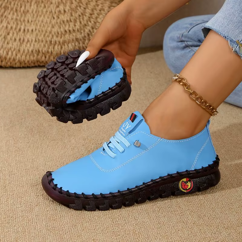 Baskets d'été pour femmes, chaussures de printemps respirantes, grande taille, couture rétro, fond Muffin, baskets romaines à semelles souples, nouvelle collection 2025
