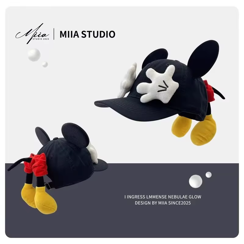 Casquette de baseball Mickey au design de dessin animé