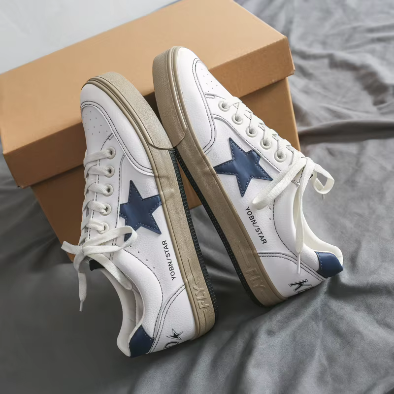 Chaussures de skate rétro blanches Star 2026 – Nouveauté été