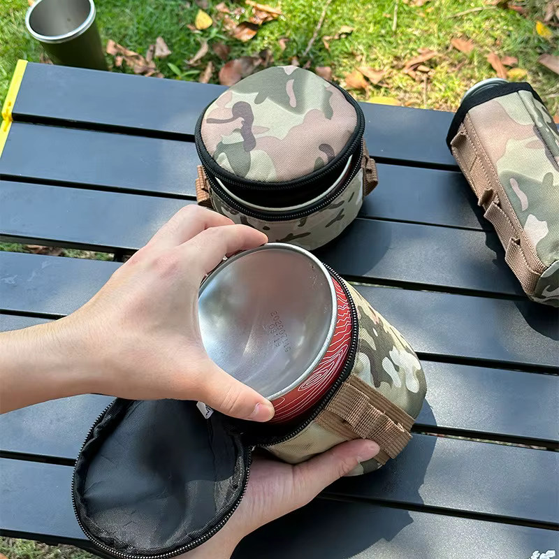 Sac de rangement pour cartouche de gaz de camping PACOONE, équipement de cuisine pour pique-nique en plein air, housse de protection antichoc pour réchaud de camping