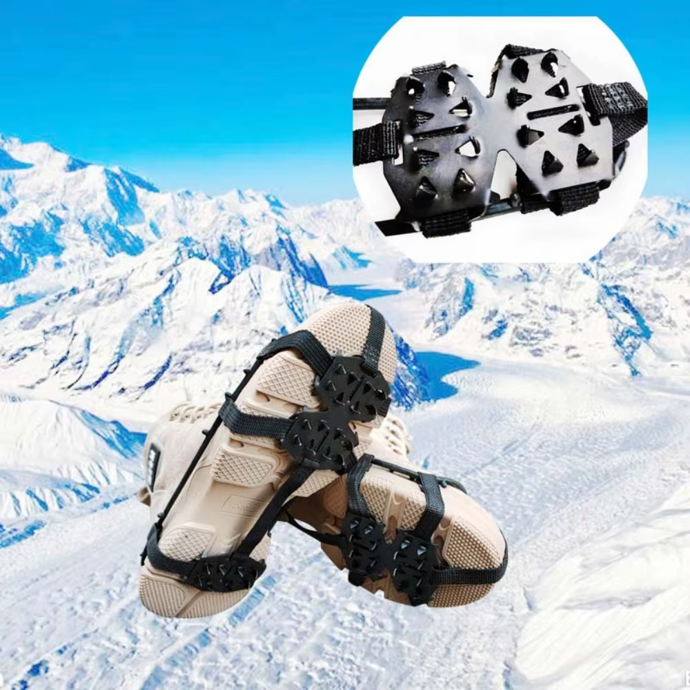 1 paire M L Crampons chaussures couverture 24 dents anti-dérapant glace poignées pince