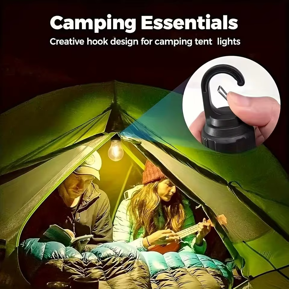 Ampoules LED rechargeables par USB pour l'extérieur, lumière d'urgence haute luminosité, lanterne portable pour le camping, la pêche, lumières de nuit