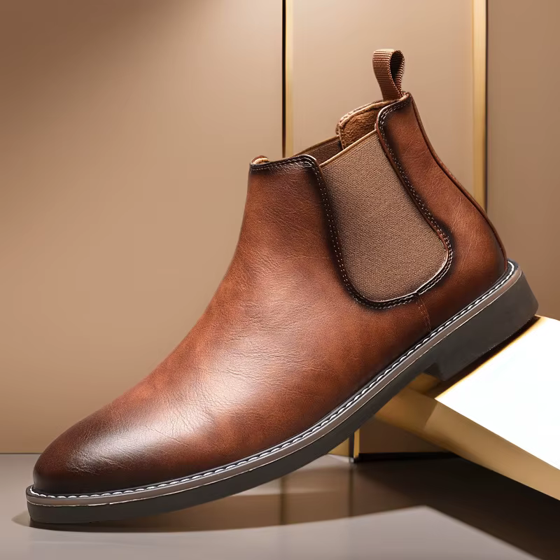 Hommes bottes habillées mode Chelsea bottes marque affaires décontracté en cuir Shors Slip-on Style britannique bottes courtes pour hommes 2026 Botas