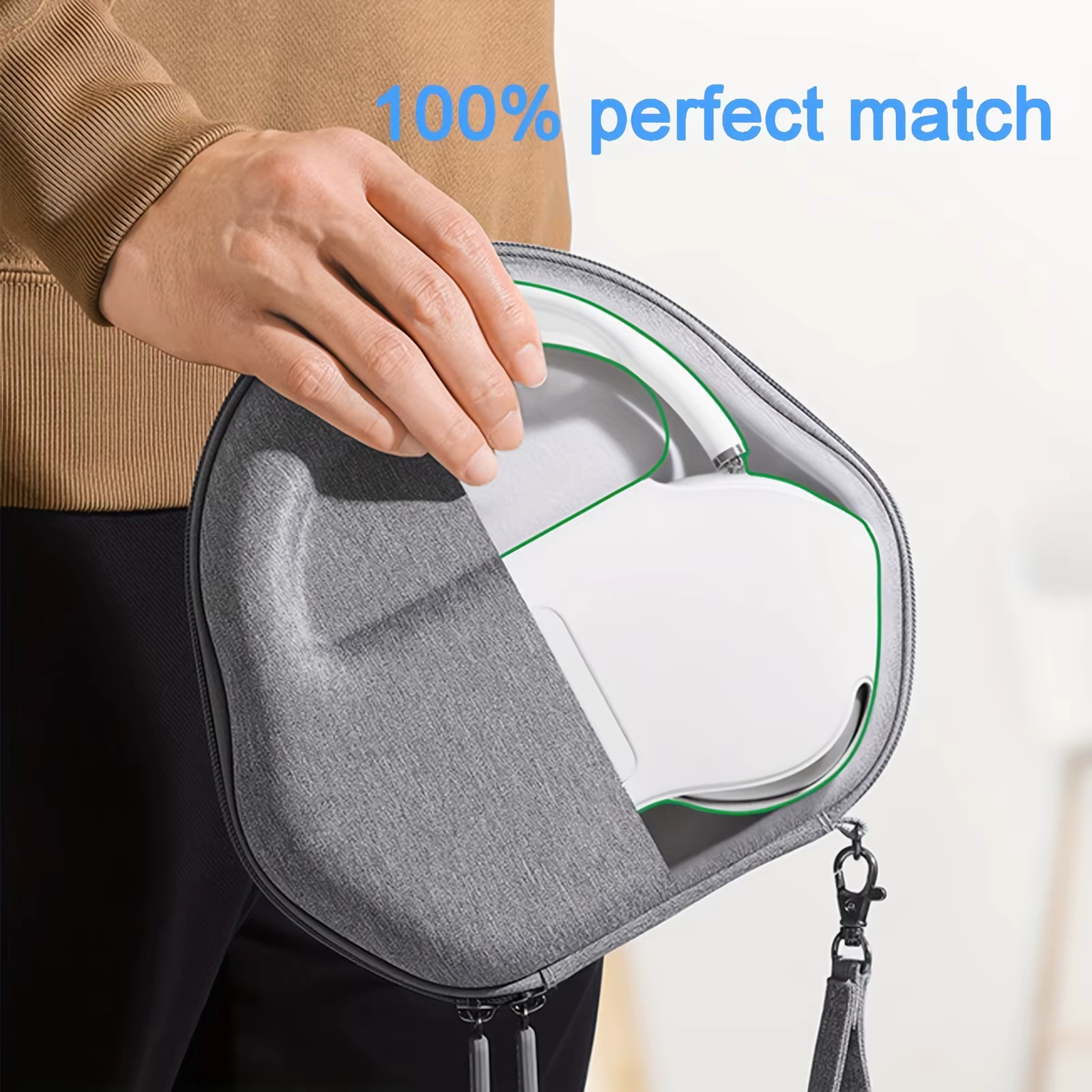 Étui pour étui de voyage AirPods Max – Organisateur durable et léger avec rangement de câble de chargement pour Apple AirPods Max