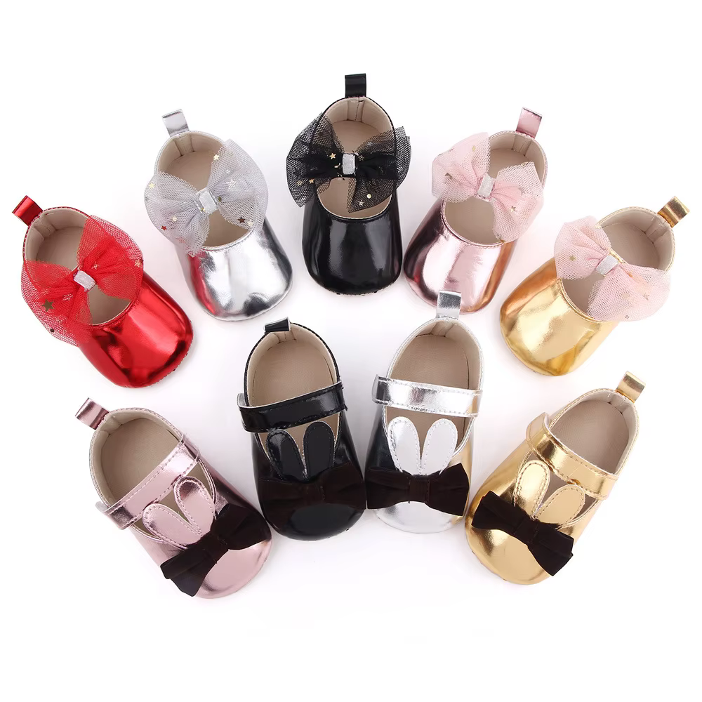 Chaussures pour Bébé Fille, Mocassins à Nministériels d Papillon, avec Ruban, Semelle en Caoutchouc Anti-alde, pour Nouveau-né