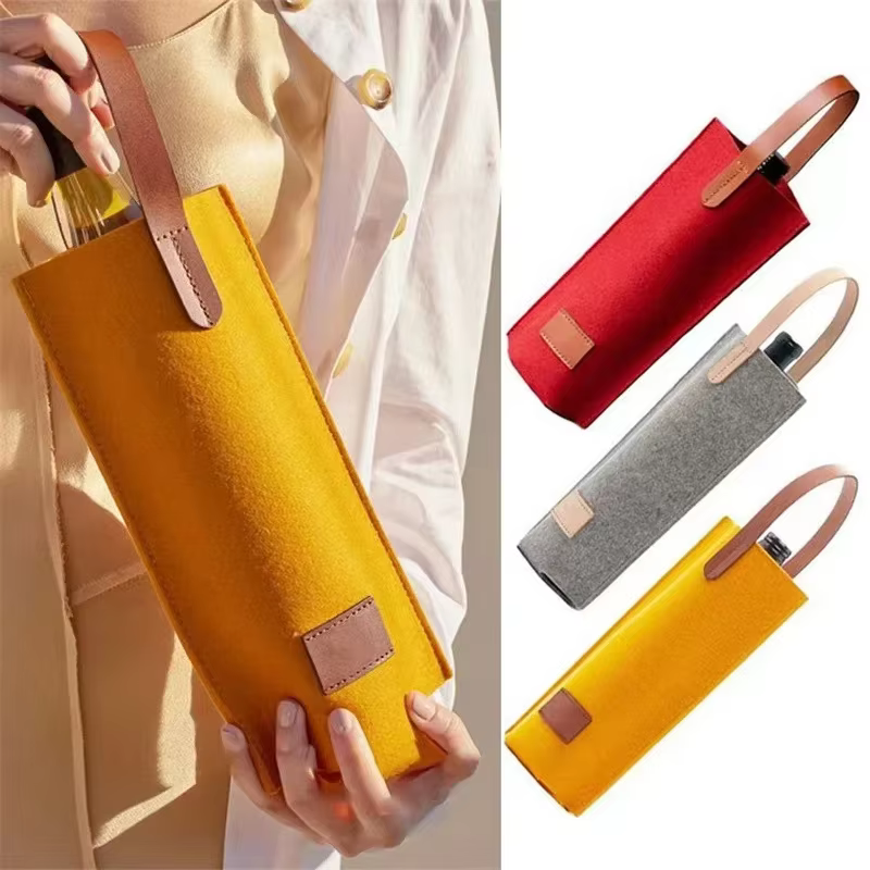 Sac à vin en feutre, 1 pièce