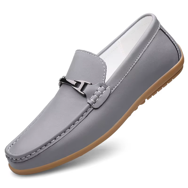 Mocassins roses hommes chaussures décontractées en cuir sans lacet