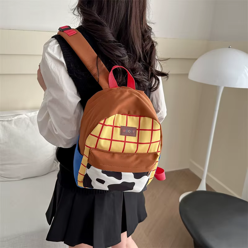 Sac à dos Toy Story 1 pièce avec bandoulière et poignée réglables, fermeture à glissière, couleurs pastel, sac à dos en nylon durable