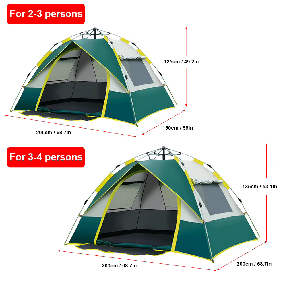 Tente Pop-Up Portable et Étanche pour Camping en Plein Air
