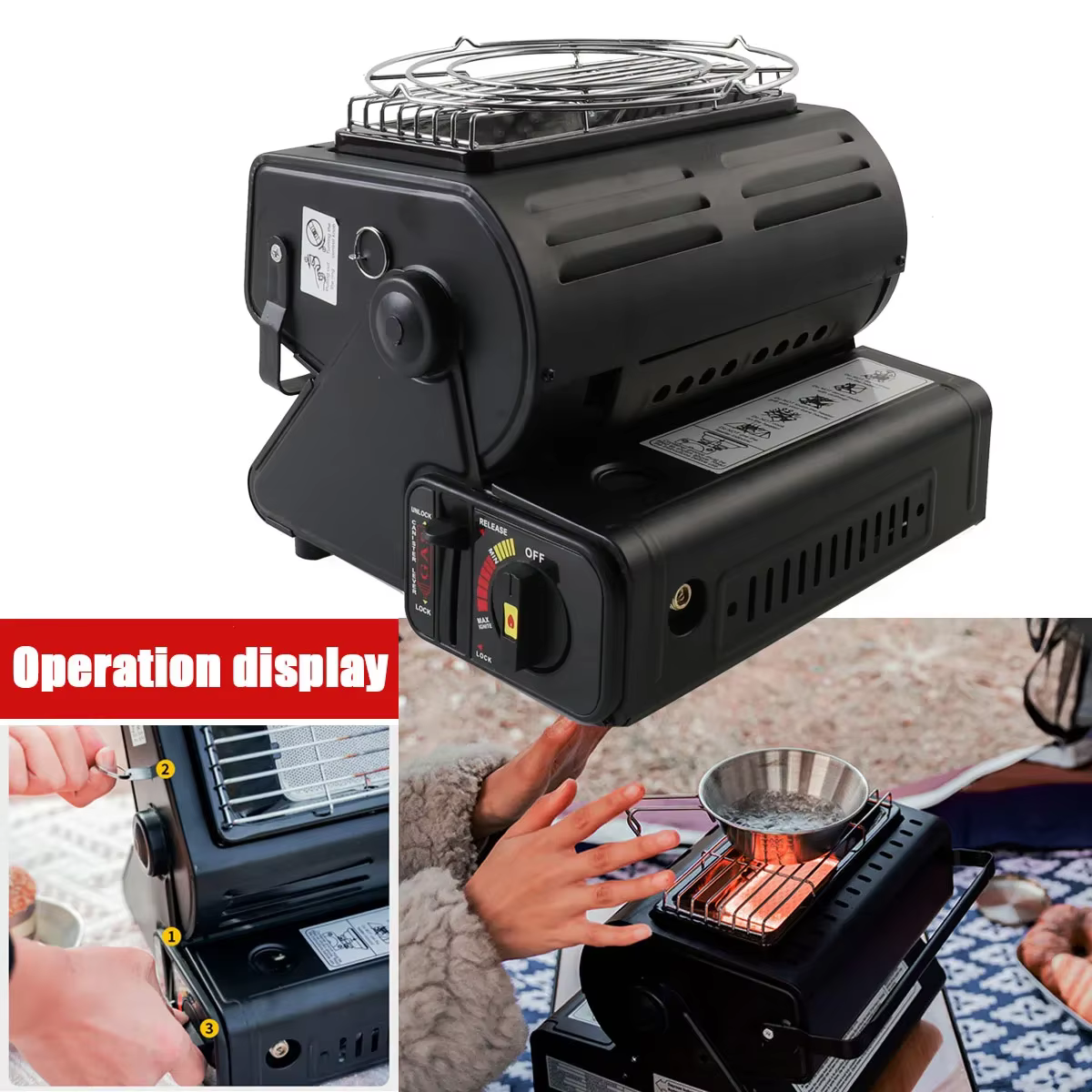 Réchaud à gaz portable pour camping
