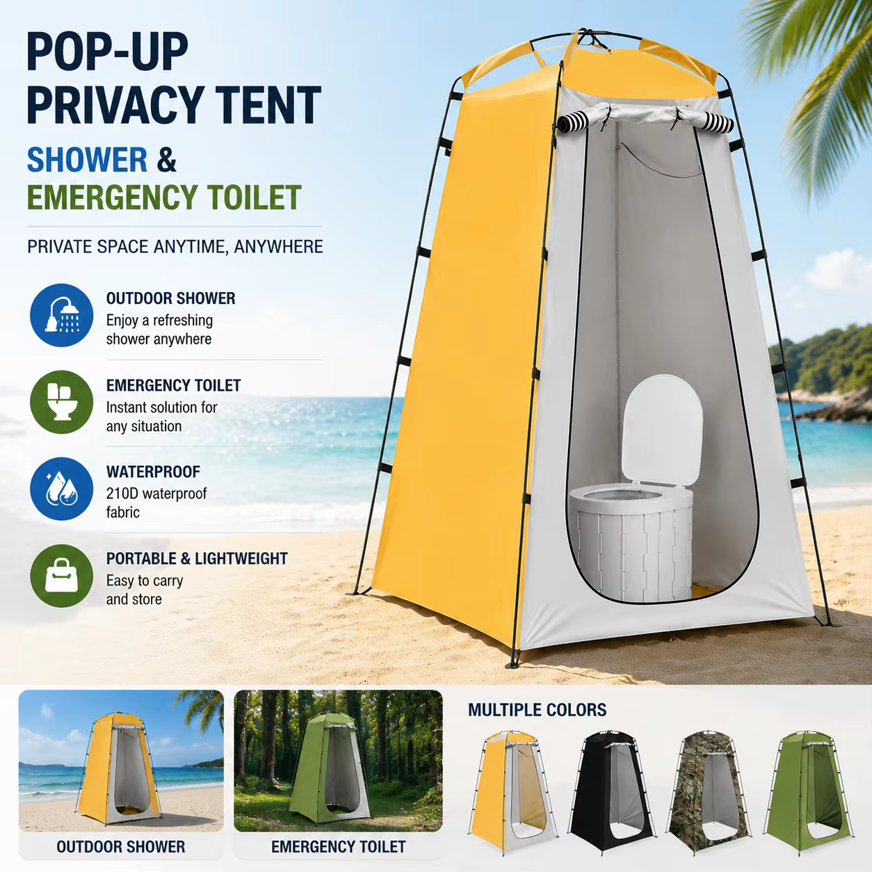 Tente de camping pop-up pour la confidentialité