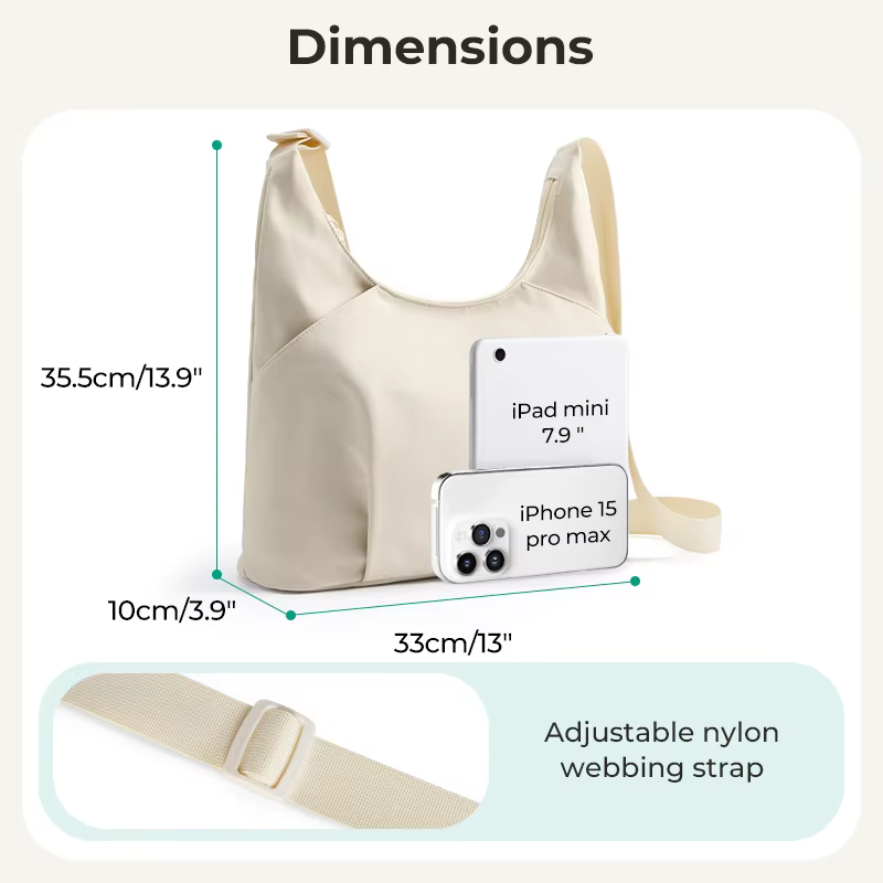 BAGSMART sac à bandoulière Hobo pour femmes loisirs messager à bandoulière polyvalent pour un usage quotidien sac à main fourre-tout de grande capacité