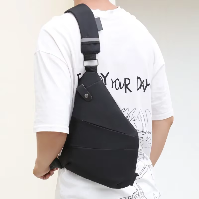 Sac Fino de voyage antivol pour hommes, sac initié antivol, sangle de sécurité antivol, stockage numérique, sacs de poitrine, marque