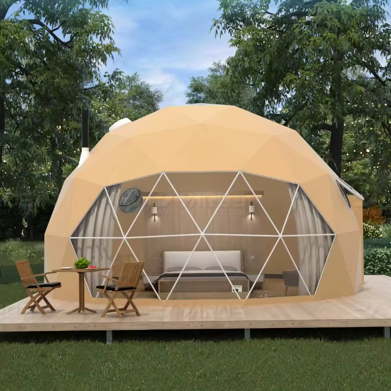 Dôme de glamping, tente dôme transparente