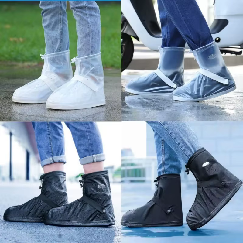 Couvre-chaussures imperméables réutilisables antidérapants pour cyclisme et randonnée