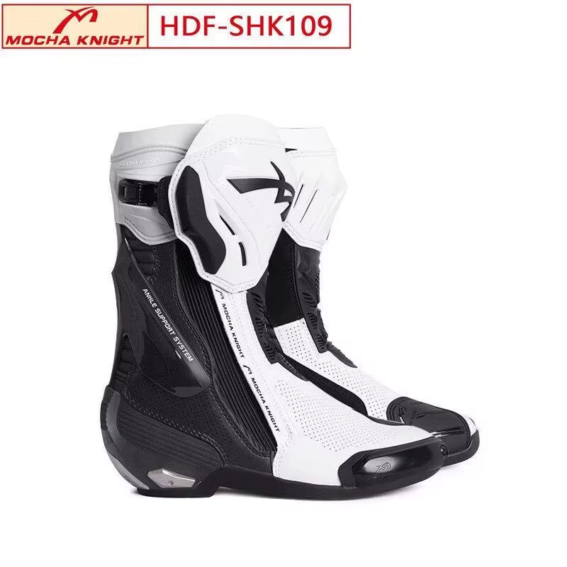 Bottes de course pour moto MOCHA SH109, perforées, respirantes, professionnelles, pour motocross, bottes de moto Knight, certifiées CE