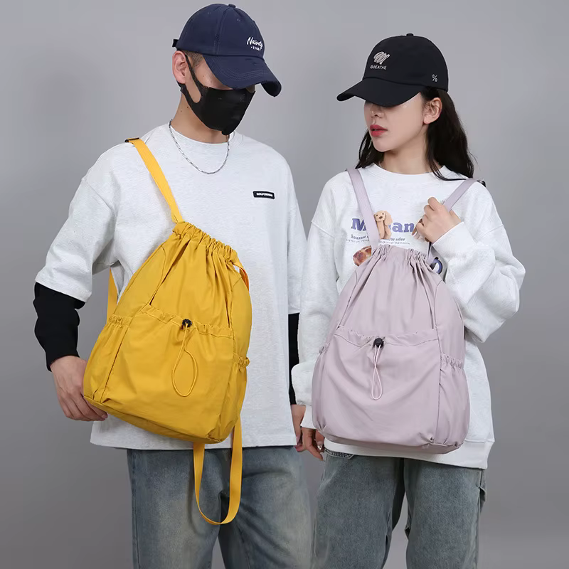 Sac à dos léger à cordon de serrage pour hommes et femmes