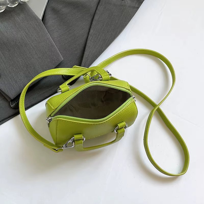 Marque Boston Sac à Main couleur unie en cuir Pu épaule bandoulière Mini Sac de téléphone dames mode jour pochette tendance vert Sac A Main