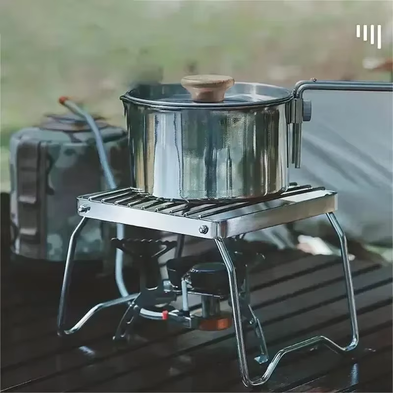 Support de réchaud d'extérieur en acier inoxydable