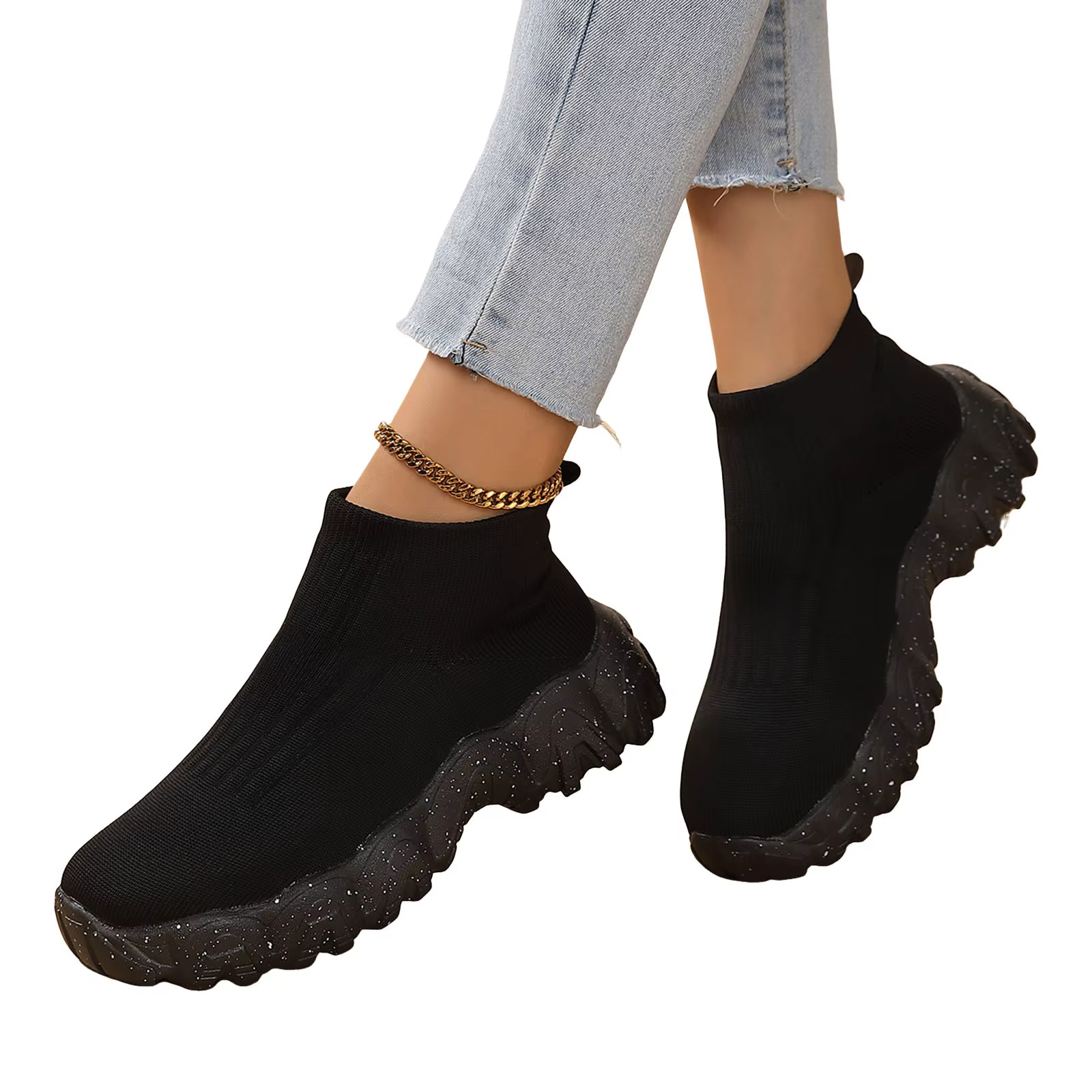 Baskets chaussettes respirantes unisexes pour hommes et femmes, chaussures de course, chaussures de sport légères, chaussures de couple à semelle optique souple, baskets athlétiques