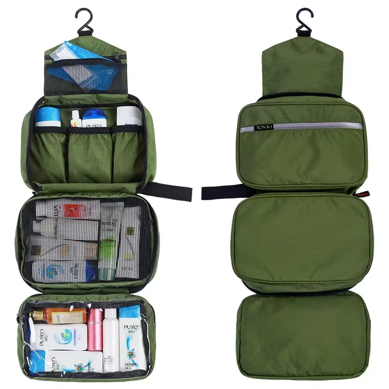 Trousse de toilette suspendue pour hommes, grands sacs à cosmétiques imperméables, organisateur de voyage, articles de toilette pour dames, maquillage, toilettes, Kit de salle de bain pliable