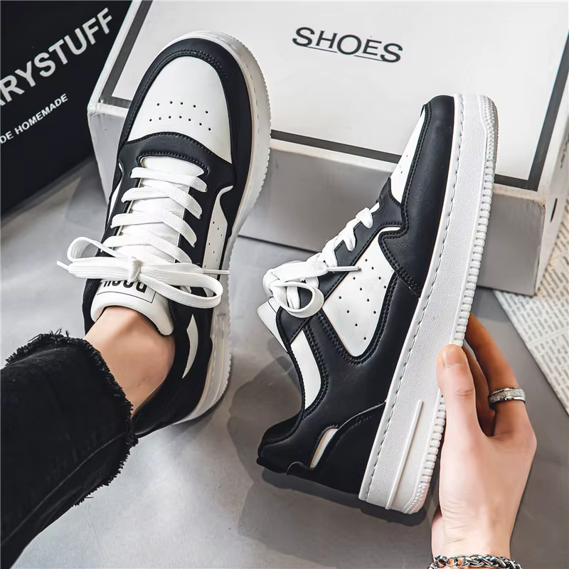 Chaussures pour hommes classique noir blanc baskets mode Tenis chaussures d'entraînement pour hommes jeunesse étudiant sport chaussure de course nouvelles chaussures décontractées
