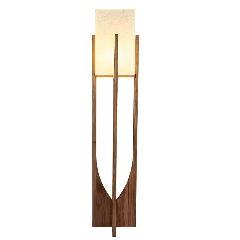 Lampadaire design nordique en bois massif pour chambre à coucher, chevet, salon, canapé, salon de thé, restaurant, hôtel, maison d'hôtes, luminaire Lofa