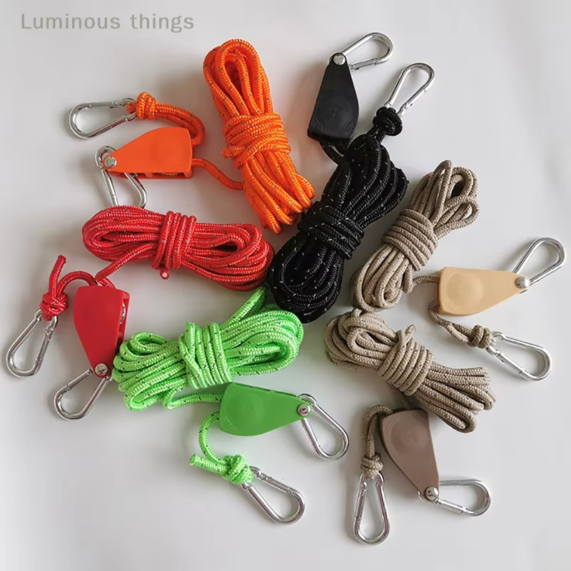 Corde de coulée de nuit coupe-vent pour tente de camping