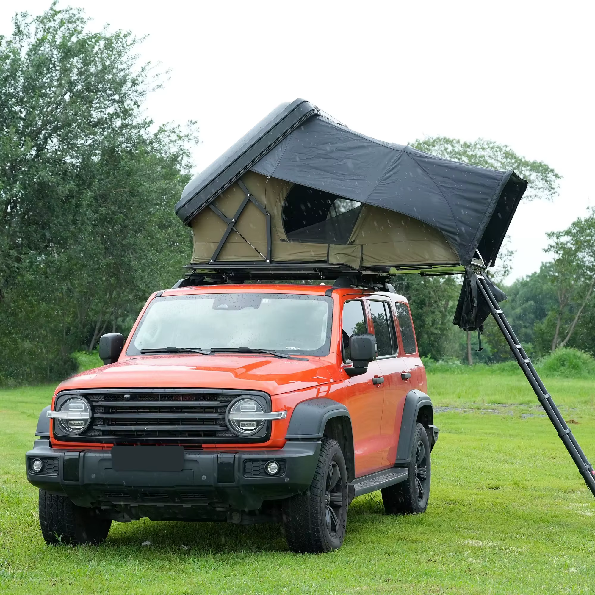 Tente sur le toit à coque dure ouverte latérale en aluminium