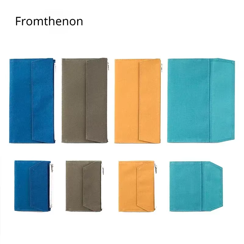 Womthenon – sac de rangement en toile imperméable à fermeture éclair TN, sac de rangement pour Journal de bord, carnet de notes de voyage, fente pour carte de billet