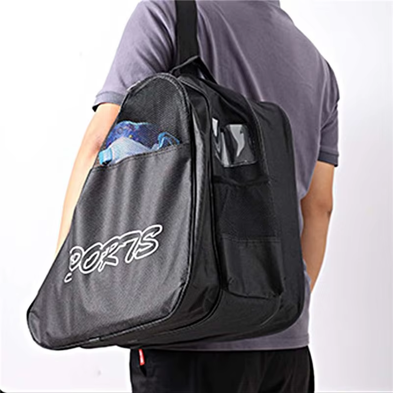 Sac de patins à roulettes Portable, sac de patinage sur glace, grande capacité, respirant, sac de rangement pour patins en ligne pour enfants, sac de chaussures de patinage