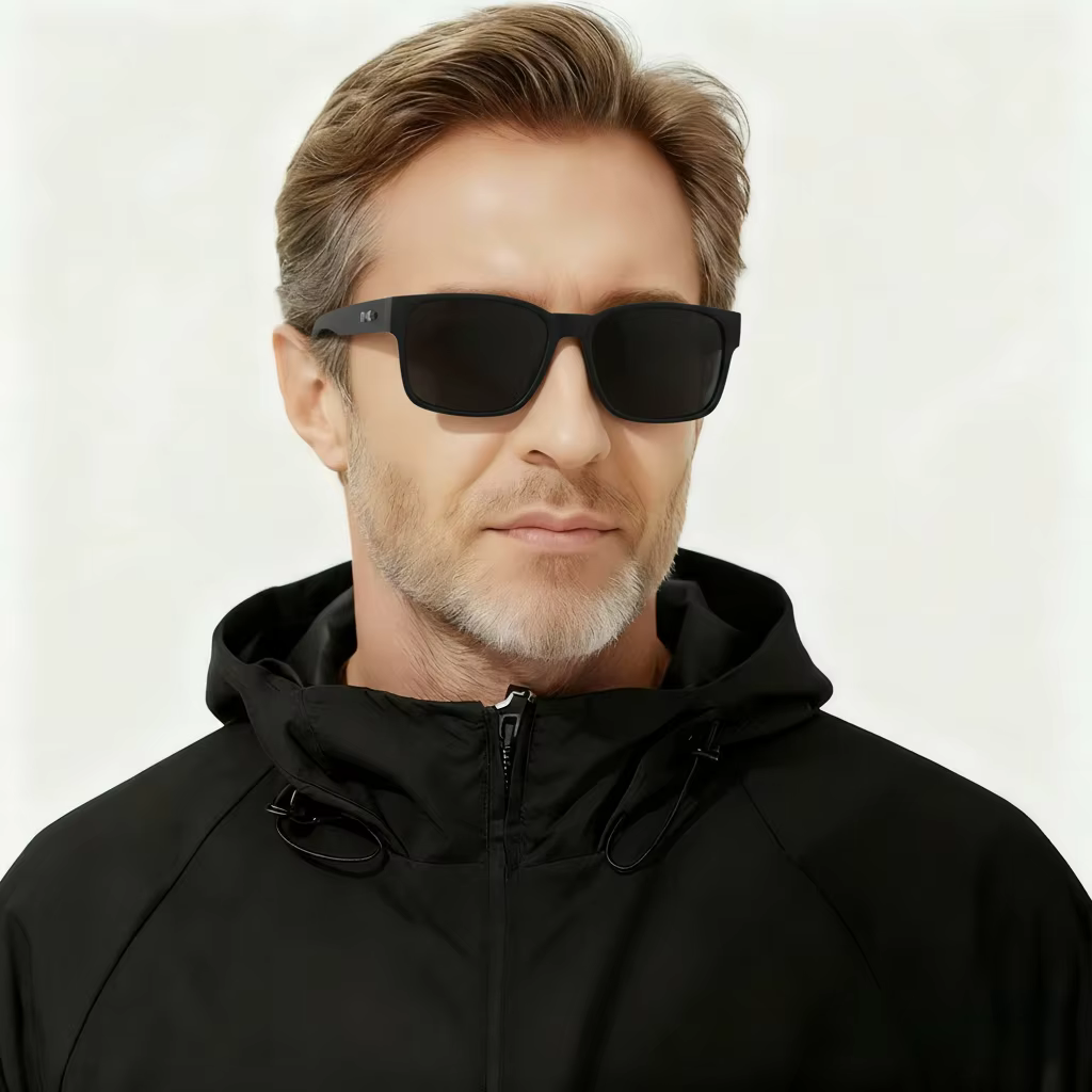 Lunettes de soleil rétro punk - Monture carrée protectrice, UV400 unisexe pour les aventures en plein air et le style décontracté