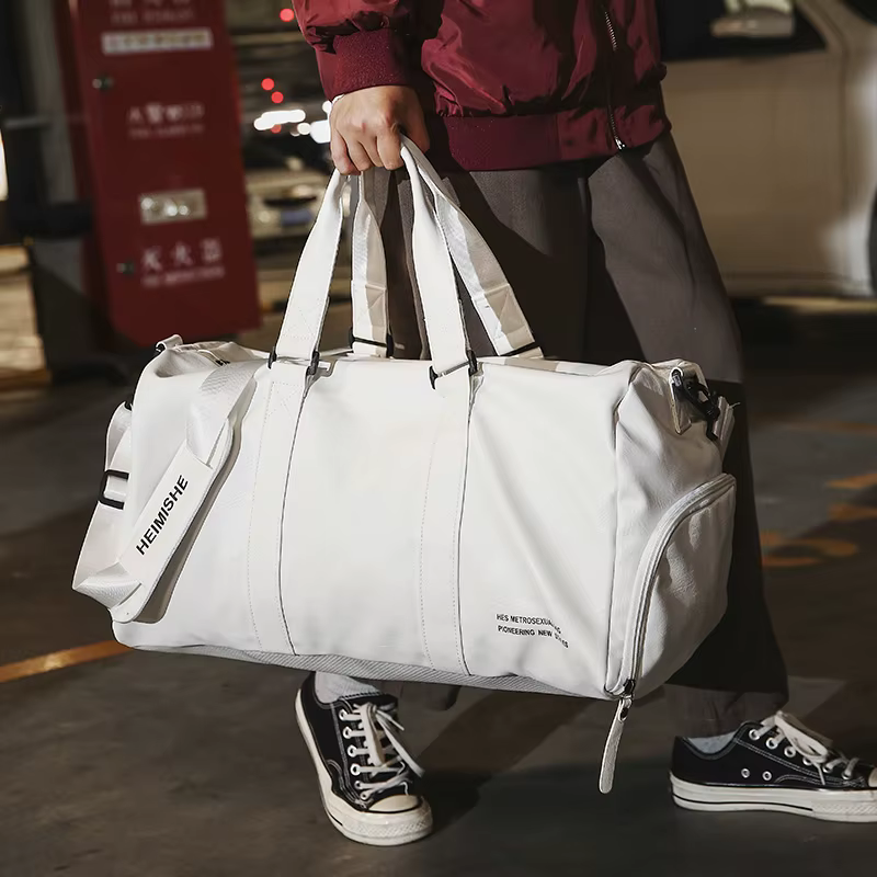 Sac de sport pour hommes logo personnalisé grand sac à main de Fitness sec et humide sac